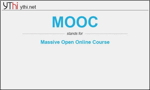 What does MOOC mean? What is the full form of MOOC?