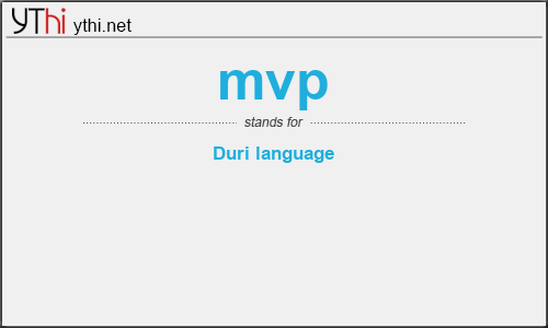 What does MVP mean? What is the full form of MVP?