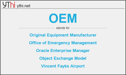 What does OEM mean? What is the full form of OEM?