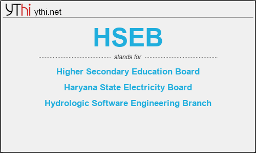 What does HSEB mean? What is the full form of HSEB?