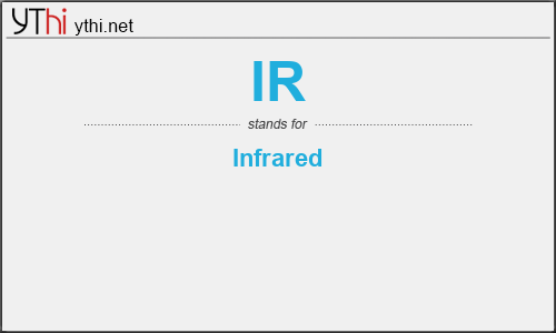 What does IR mean? What is the full form of IR?