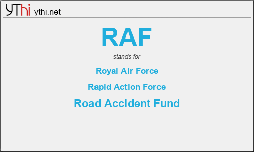 What does RAF mean? What is the full form of RAF?