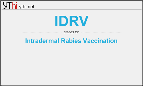 What does IDRV mean? What is the full form of IDRV?