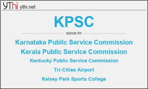 What does KPSC mean? What is the full form of KPSC?