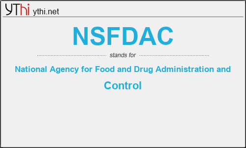 What does NSFDAC mean? What is the full form of NSFDAC?