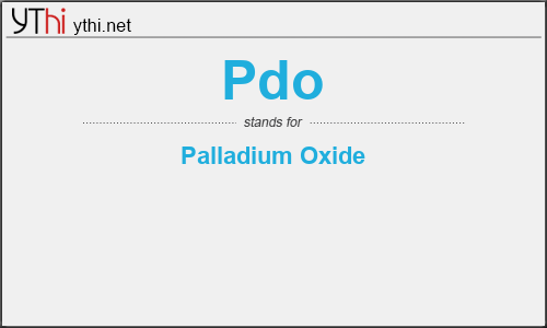 What does PDO mean? What is the full form of PDO?