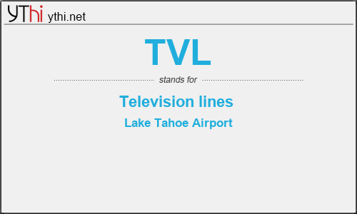 What does TVL mean? What is the full form of TVL?