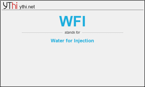 What does WFI mean? What is the full form of WFI?