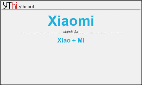 What does XIAOMI mean? What is the full form of XIAOMI?