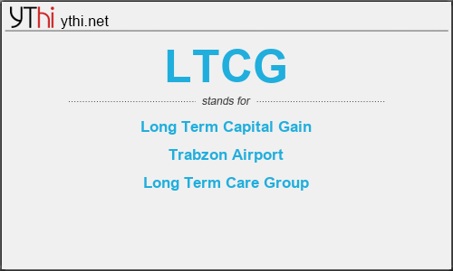 What does LTCG mean? What is the full form of LTCG?