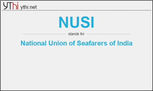 What does NUSI mean? What is the full form of NUSI?