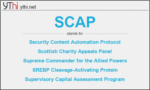 What does SCAP mean? What is the full form of SCAP?