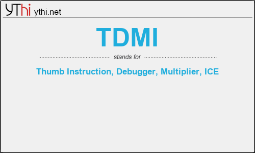What does TDMI mean? What is the full form of TDMI?