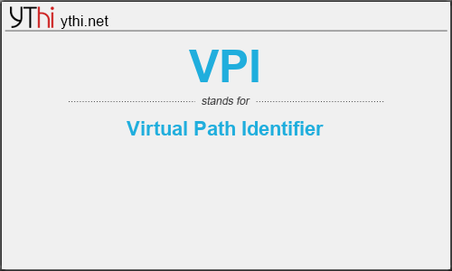 What does VPI mean? What is the full form of VPI?