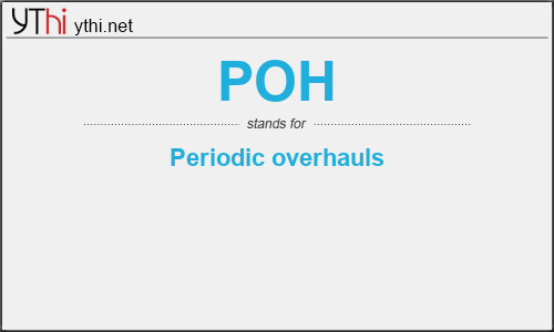 What does POH mean? What is the full form of POH?
