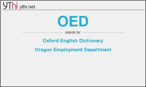 What does OED mean? What is the full form of OED?