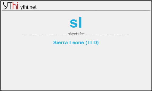 What does SL mean? What is the full form of SL?