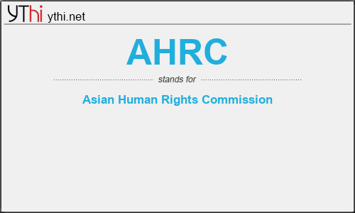 What does AHRC mean? What is the full form of AHRC?