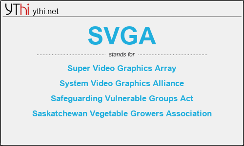What does SVGA mean? What is the full form of SVGA?