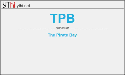 What does TPB mean? What is the full form of TPB?