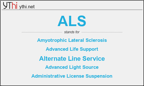 What does ALS mean? What is the full form of ALS?