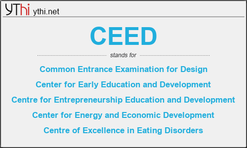 What does CEED mean? What is the full form of CEED?