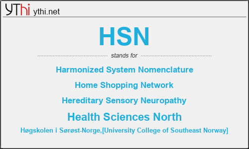 What does HSN mean? What is the full form of HSN?