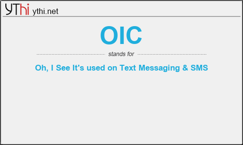 What does OIC mean? What is the full form of OIC?