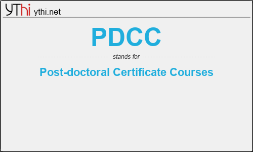 What does PDCC mean? What is the full form of PDCC?