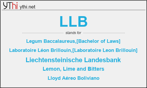 What does LLB mean? What is the full form of LLB?