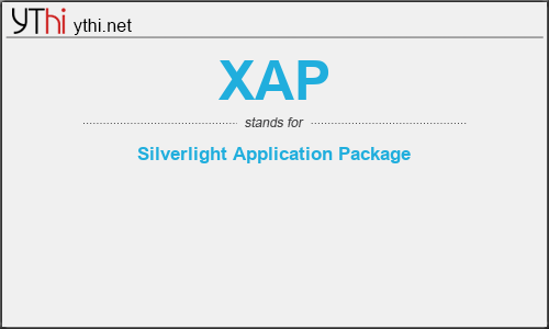 What does XAP mean? What is the full form of XAP?