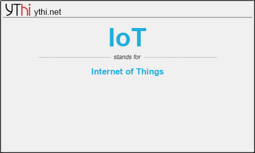 What does IOT mean? What is the full form of IOT?