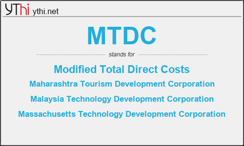 What does MTDC mean? What is the full form of MTDC?