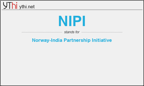 What does NIPI mean? What is the full form of NIPI?