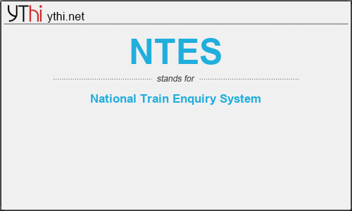 What does NTES mean? What is the full form of NTES?