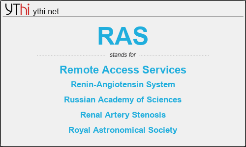 What does RAS mean? What is the full form of RAS?