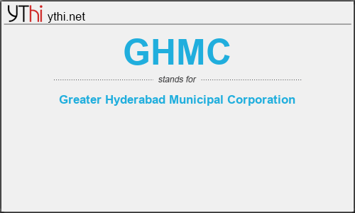 What does GHMC mean? What is the full form of GHMC?