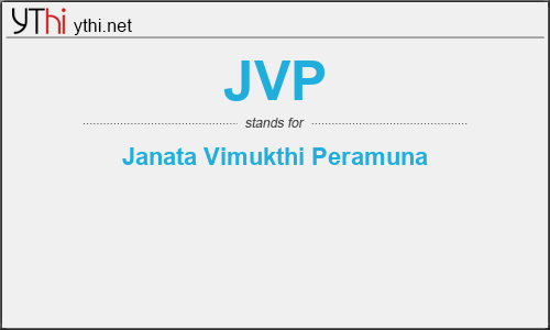 What does JVP mean? What is the full form of JVP?