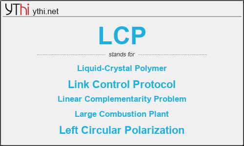 What does LCP mean? What is the full form of LCP?