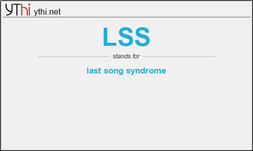 What does LSS mean? What is the full form of LSS?