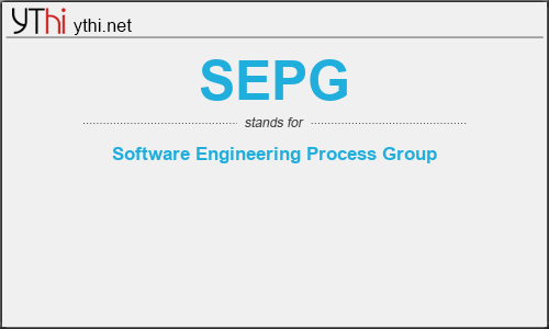 What does SEPG mean? What is the full form of SEPG?