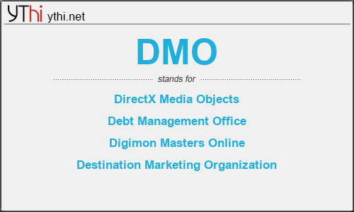 What does DMO mean? What is the full form of DMO?