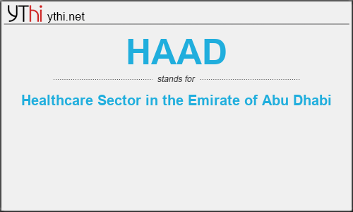 What does HAAD mean? What is the full form of HAAD?