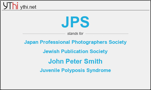 What does JPS mean? What is the full form of JPS?