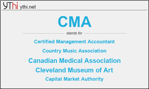 What does CMA mean? What is the full form of CMA?