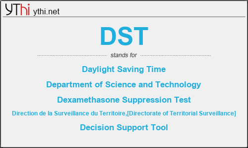 What does DST mean? What is the full form of DST?