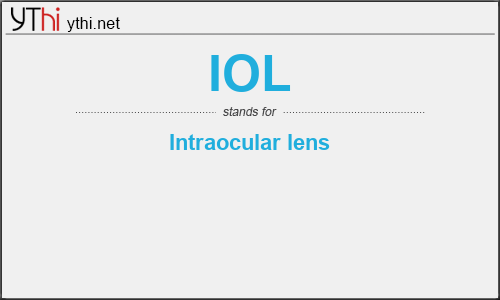 What does IOL mean? What is the full form of IOL?