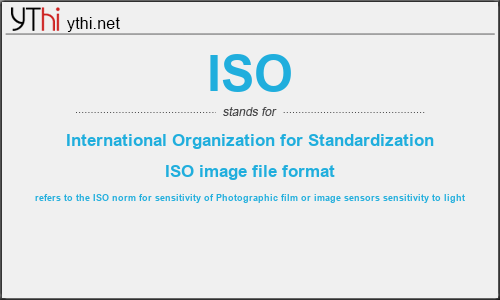 What does ISO mean? What is the full form of ISO?