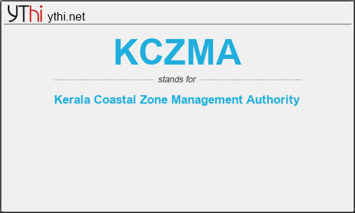 What does KCZMA mean? What is the full form of KCZMA?