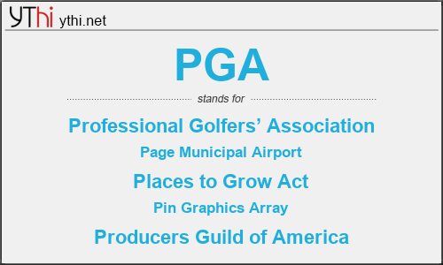 What does PGA mean? What is the full form of PGA?